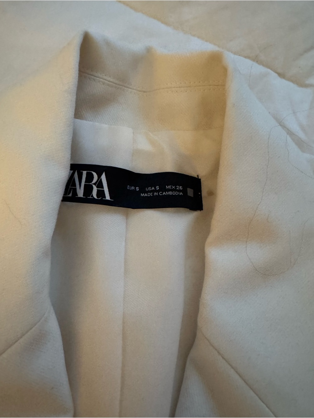 Zara Cream Single-Button Tailored Blazer - Picture 2 of 2